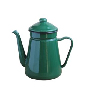 1 Liter Emaille-Kaffeekanne (grün)
