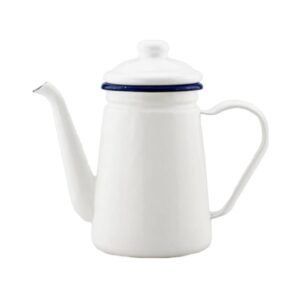 1 Liter Emaille-Kaffeekanne (weiss)