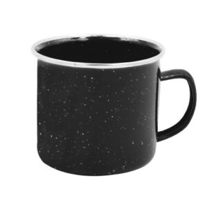 Emaille Tasse schwarz