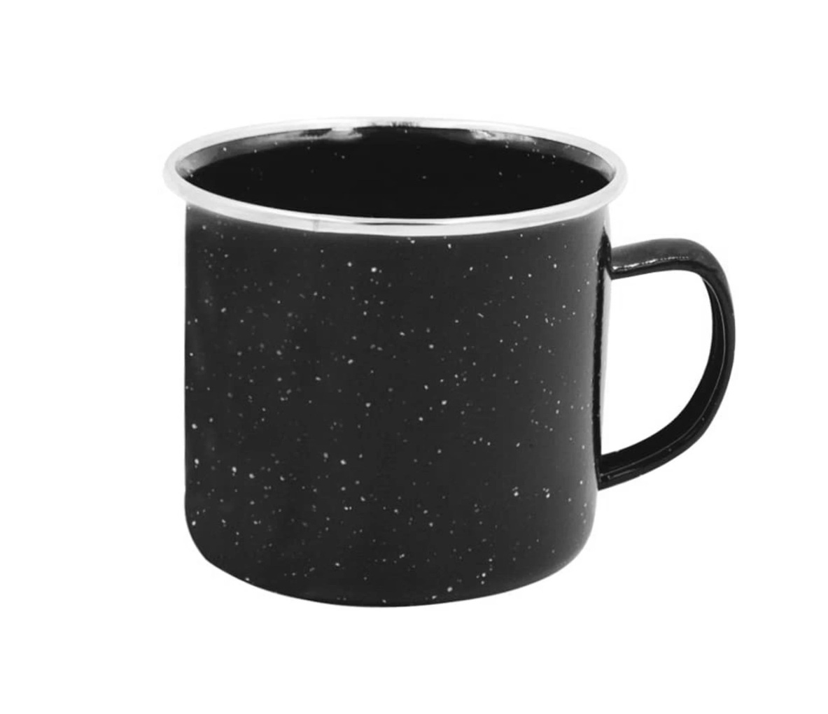 Emaille Tasse schwarz
